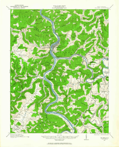 United States Geological Survey Big Bend, WV (1912, 62500-Scale) digital map