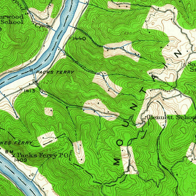United States Geological Survey Big Bend, WV (1912, 62500-Scale) digital map