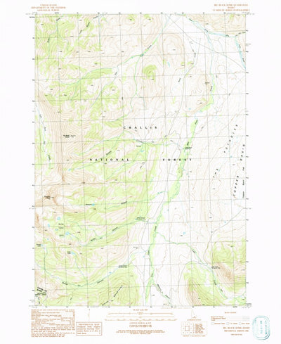 United States Geological Survey Big Black Dome, ID (1991, 24000-Scale) digital map