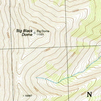 United States Geological Survey Big Black Dome, ID (1991, 24000-Scale) digital map