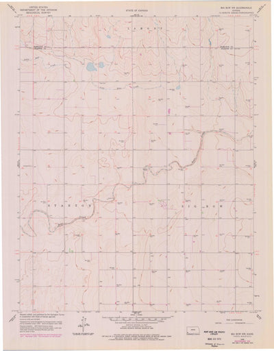 United States Geological Survey Big Bow NW, KS (1959, 24000-Scale) digital map