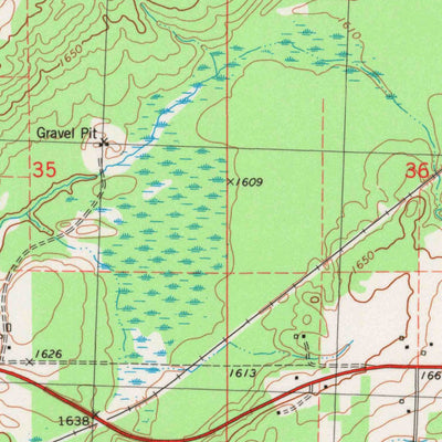United States Geological Survey Big Briens Lake, WI (1979, 24000-Scale) digital map
