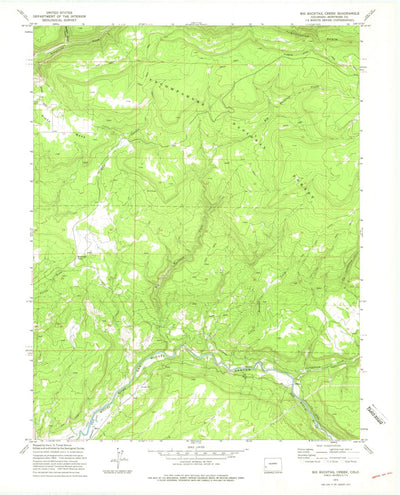 United States Geological Survey Big Bucktail Creek, CO (1973, 24000-Scale) digital map