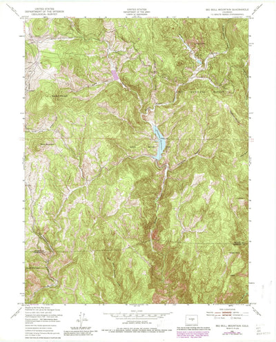 United States Geological Survey Big Bull Mountain, CO (1951, 24000-Scale) digital map