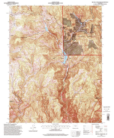 United States Geological Survey Big Bull Mountain, CO (1994, 24000-Scale) digital map