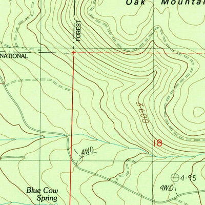 United States Geological Survey Big Butte Springs, OR (1988, 24000-Scale) digital map