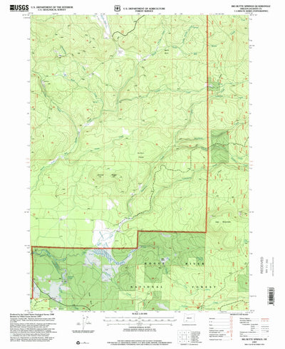 United States Geological Survey Big Butte Springs, OR (1997, 24000-Scale) digital map