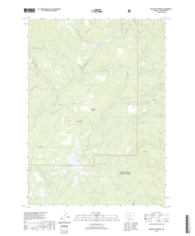United States Geological Survey Big Butte Springs, OR (2020, 24000-Scale) digital map