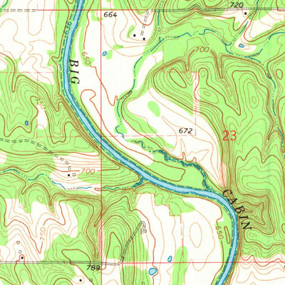 United States Geological Survey Big Cabin, OK (1971, 24000-Scale) digital map