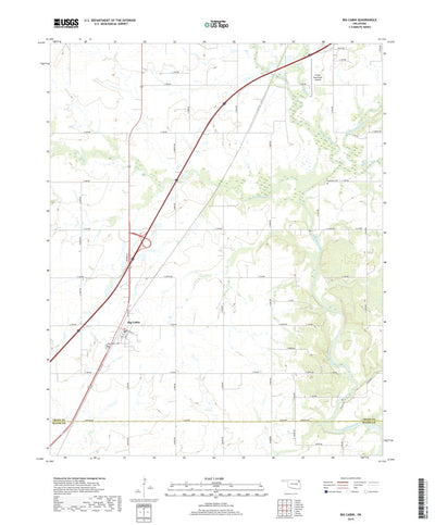 United States Geological Survey Big Cabin, OK (2019, 24000-Scale) digital map