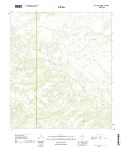 United States Geological Survey Big Canyon Ranch NE, TX (2022, 24000-Scale) digital map
