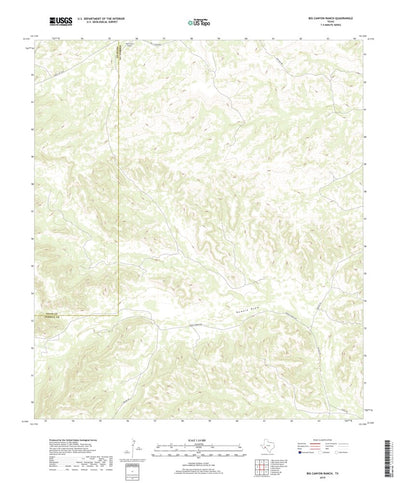 United States Geological Survey Big Canyon Ranch, TX (2019, 24000-Scale) digital map