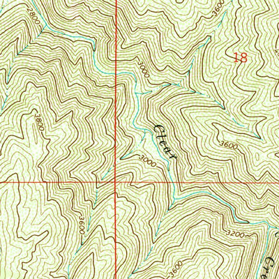 United States Geological Survey Big Cedar, ID (1966, 24000-Scale) digital map