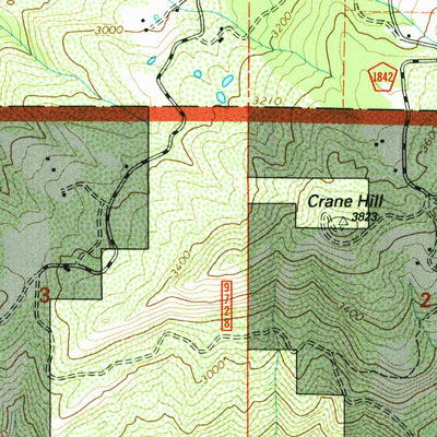 United States Geological Survey Big Cedar, ID (1995, 24000-Scale) digital map