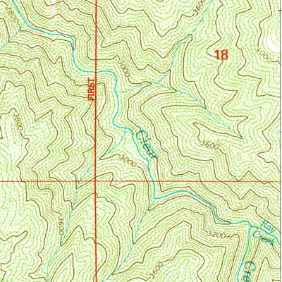 United States Geological Survey Big Cedar, ID (1995, 24000-Scale) digital map