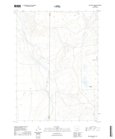 United States Geological Survey Big Charlie Lakes, WY (2021, 24000-Scale) digital map
