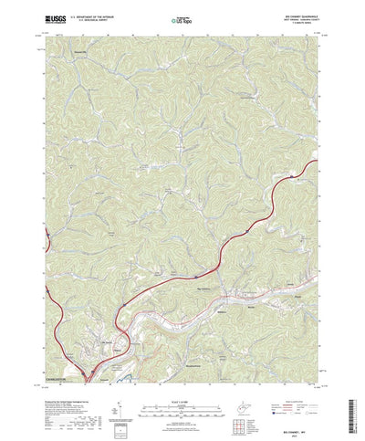 United States Geological Survey Big Chimney, WV (2023, 24000-Scale) digital map