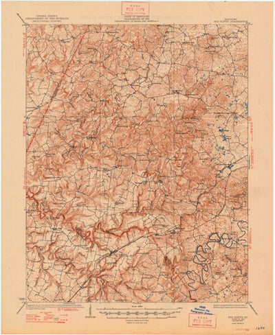 United States Geological Survey Big Clifty, KY (1932, 62500-Scale) digital map