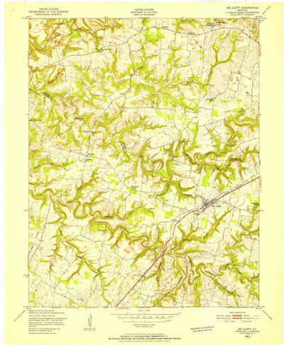 United States Geological Survey Big Clifty, KY (1949, 24000-Scale) digital map