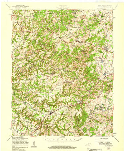 United States Geological Survey Big Clifty, KY (1949, 62500-Scale) digital map