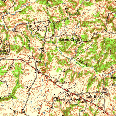 United States Geological Survey Big Clifty, KY (1949, 62500-Scale) digital map