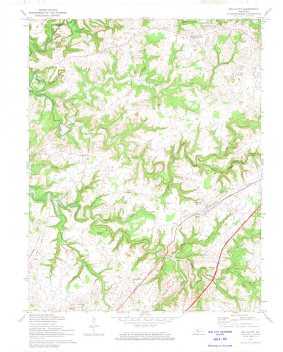 United States Geological Survey Big Clifty, KY (1972, 24000-Scale) digital map