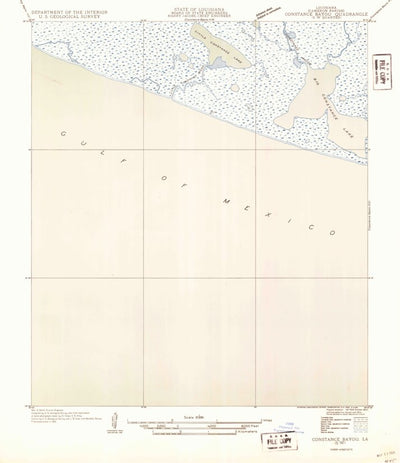 United States Geological Survey Big Constance Lake, LA (1954, 31680-Scale) digital map