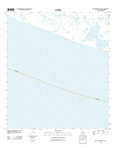 United States Geological Survey Big Constance Lake, LA (2012, 24000-Scale) digital map