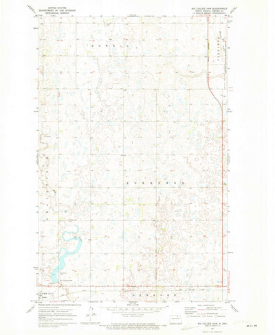 Big Coulee Dam, ND (1971, 24000-Scale) Map by United States Geological ...