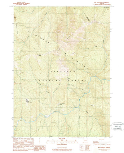 United States Geological Survey Big Craggies, OR (1989, 24000-Scale) digital map