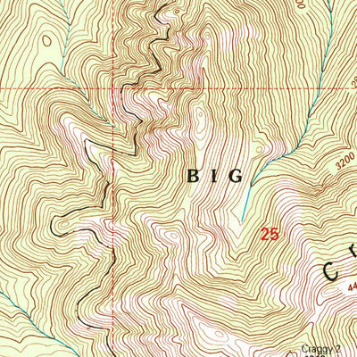 United States Geological Survey Big Craggies, OR (1998, 24000-Scale) digital map