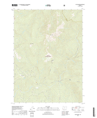 United States Geological Survey Big Craggies, OR (2020, 24000-Scale) digital map