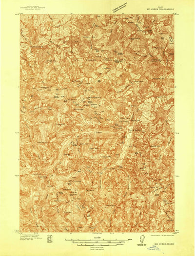 United States Geological Survey Big Creek, ID (1937, 48000-Scale) digital map