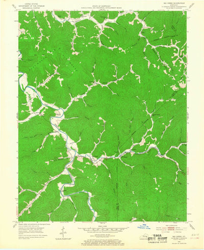 United States Geological Survey Big Creek, KY (1953, 24000-Scale) digital map