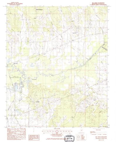 United States Geological Survey Big Creek, MS (1983, 24000-Scale) digital map