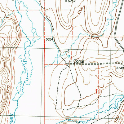 United States Geological Survey Big Creek Ranch, ID (2001, 24000-Scale) digital map