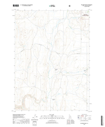 United States Geological Survey Big Creek Ranch, ID (2020, 24000-Scale) digital map