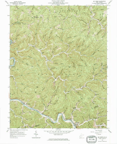United States Geological Survey Big Creek, WV (1962, 24000-Scale) digital map