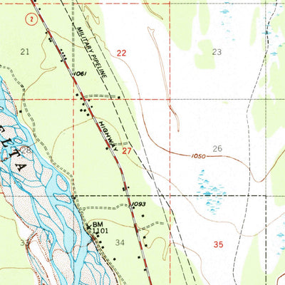 United States Geological Survey Big Delta A-4, AK (1950, 63360-Scale) digital map