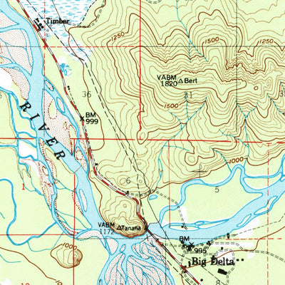 United States Geological Survey Big Delta A-4, AK (1950, 63360-Scale) digital map