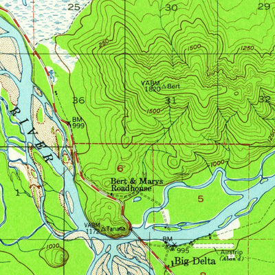 United States Geological Survey Big Delta A-4, AK (1959, 63360-Scale) digital map