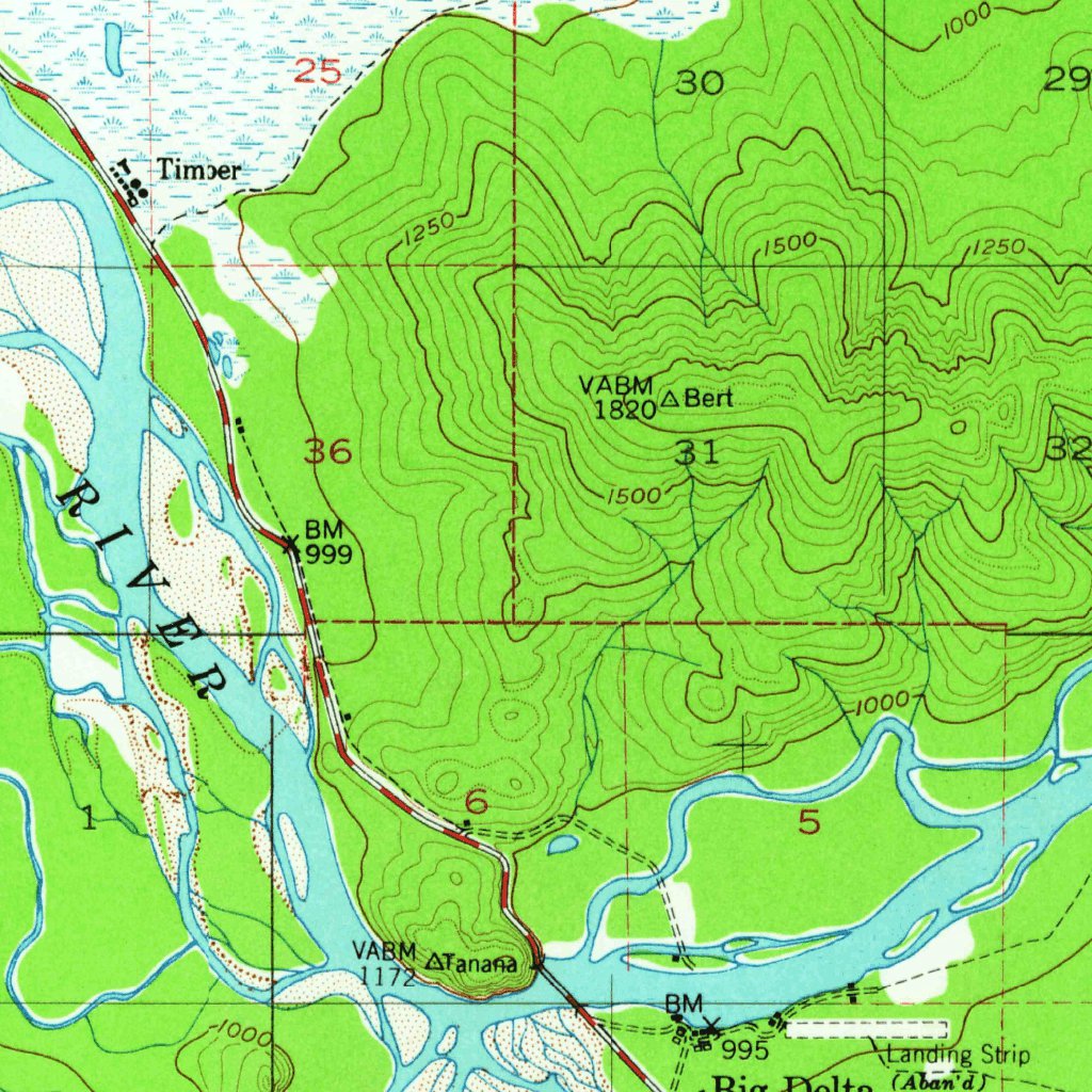 Big Delta A-4, AK (1962, 63360-Scale) Map by United States Geological ...