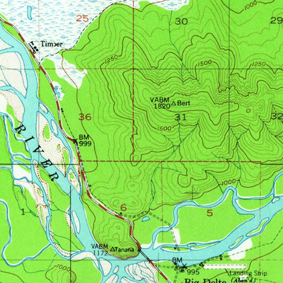 United States Geological Survey Big Delta A-4, AK (1962, 63360-Scale) digital map