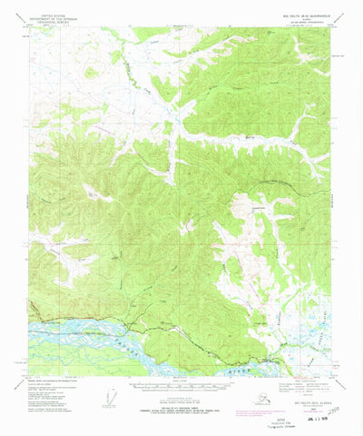 United States Geological Survey Big Delta B-5, AK (1949, 63360-Scale) digital map