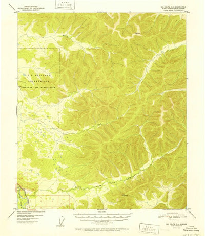 United States Geological Survey Big Delta C-6, AK (1952, 63360-Scale) digital map