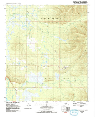 United States Geological Survey Big Delta C-6 SW, AK (1992, 25000-Scale) digital map