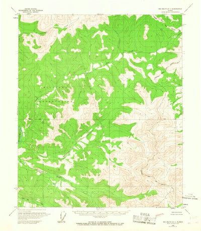 United States Geological Survey Big Delta D-1, AK (1958, 63360-Scale) digital map