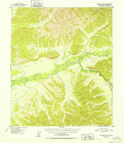 United States Geological Survey Big Delta D-6, AK (1952, 63360-Scale) digital map