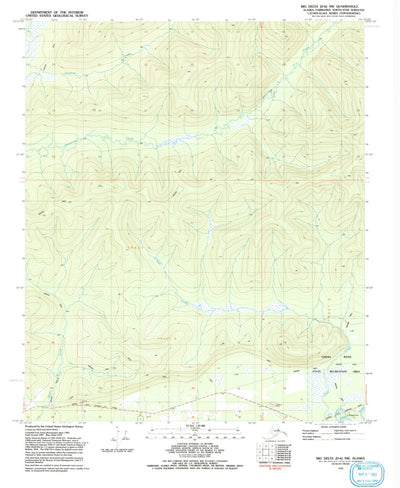 United States Geological Survey Big Delta D-6 NW, AK (1992, 25000-Scale) digital map