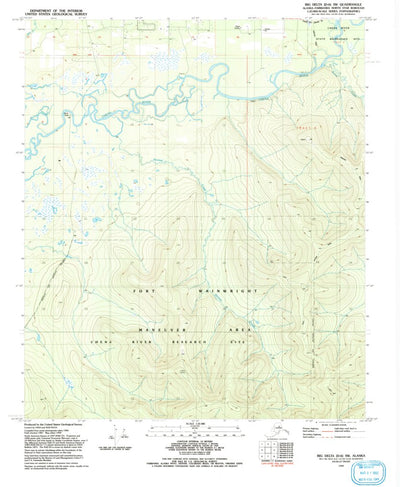 United States Geological Survey Big Delta D-6 SW, AK (1992, 25000-Scale) digital map